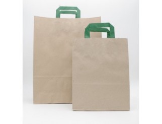 Nachhaltig produzierte Taschen mit Grasanteil und Recyclingpapier "MAXI" 32+12x40cm. (B + T x H) 250 Stück 